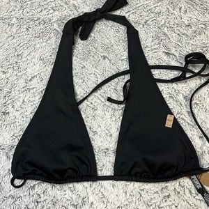 A Victoria’s Secret Pink black bikini top in size xl